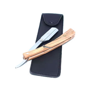 Maquinilla de afeitar de borde recto para salones de peluquería profesional, maquinilla de afeitar recta antioxidante de acero inoxidable con logotipo personalizado - Product Image 1