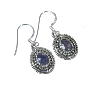 Boucles d'oreilles Design tendance améthyste pierre précieuse 925 boucle d'oreille en argent Sterling massif pour femmes filles boucles d'oreilles pendantes bijoux en argent - Product Image 1