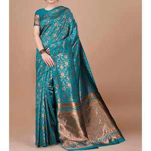 ส่าหรีปาร์ตี้ของผู้หญิงความงามที่สง่างามและเป็นธรรมชาติด้วยขอบคมที่แข็งแกร่งปราศจากการออกแบบหนัก - Product Image 1