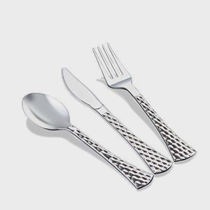 Nuevo mango de forro grueso de Metal personalizado brillante, acero inoxidable, Plata Mate, pulido, cubiertos, cuchara, tenedor y cuchillo, juego de cubiertos - Product Image 6
