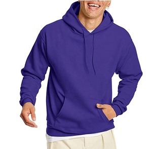 Sudadera con capucha de lana de algodón con patrón de Color sólido de peso pesado, Jersey personalizado, sudaderas lisas térmicas para hombre para invierno - Product Image 2