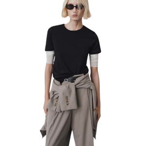 Camiseta de Algodón de Alta Calidad para Hombre y Mujer, con Logotipo Personalizado, Estampado Floral, Color Personalizado, Corte Holgado, Transpirable, Teñido Liso para Verano - Product Image 4