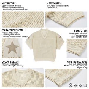 T-shirt d'été personnalisé 2026 pour homme, col rond, 100 % coton, manches courtes, maille crochetée, jersey tricoté - Product Image 3