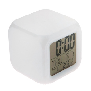 Modern Multifunction Cartoon <strong>Cube</strong> <strong>Alarm</strong> <strong>Clock</strong> LED Watch Glowing Thermometer Changeable Digital Snooze Features for Children - Product Image 5