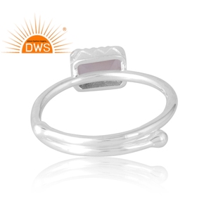 Best Design Sterling Silver Natural Rose <b>Quartz</b> Gemstone <b>Ring</b> Custom Jewelry For Women Gift For Her - Product Image 2