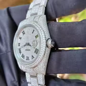Totalmente Iced Out Unisex Diamond Watch Hip Hop Luxury Bust Down Diamond Relojes para hombres Custom VVS Moissanite Watch - Product Image 3