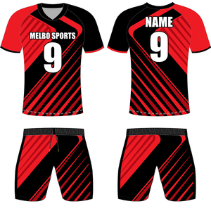 <b>High</b> Quality Team Club Soccer Jerseys Shorts Set Custom Heat-Transfer <b>Printed</b> 100% Polyester Lightweight Breathable Men's Adult - Product Image 5