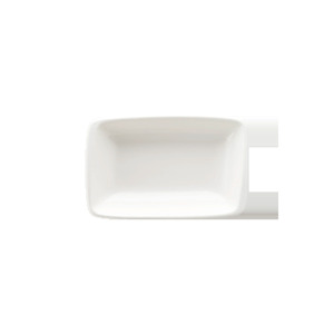 Assiette de service verticale en porcelaine Bonna Moove 15x9 cm, blanche minimaliste, pour une présentation et un service modernes lors de fêtes - Product Image 1