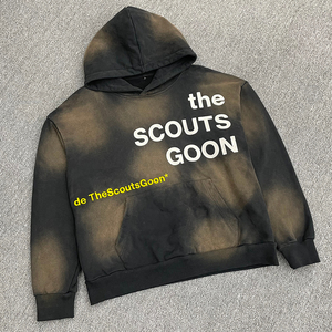 เสื้อมีฮู้ดสำหรับผู้ชายเสื้อมีฮู้ดผ้าฟลีซสีไล่ระดับสีสำหรับผู้ชายลายพ่นสีแนวสตรีทฮิปฮอป - Product Image 1