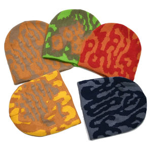 Obtenez des bonnets d'hiver en mohair tricotés jacquard personnalisés avec nœuds, obtenez des bonnets à revers avec logo personnalisé pour unisexe, mode, saison froide, extérieur - Product Image 6