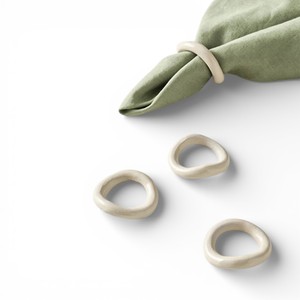 Ensemble d'anneaux de serviette en marbre blanc arrondi avec finition polie lisse pour la décoration de la restauration fine Unique - Product Image 6