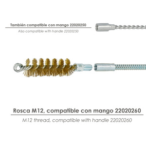 Spazzola per Pulizia Tubi in Acciaio 30 mm M12 - Product Image 5