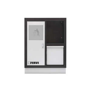 Armoire basse multifonctionnelle minimaliste en métal, acier inoxydable - Product Image 1