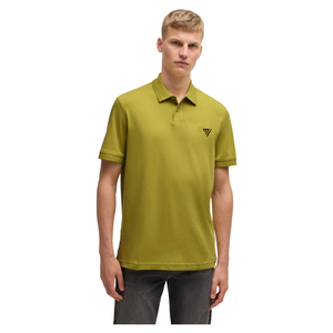 Camiseta Polo de punto de verano unisex personalizada para hombre, camiseta de manga corta a rayas en contraste informal ajustada informal de media manga - Product Image 1