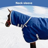 Couverture d'hiver imperméable pour cheval 1800D, couverture de course, 400g / 14oz, doublure en coton chaud, couvre-cou amovible