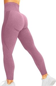 Qualité supérieure Femmes Leggings Sans Couture Sourire Contour Taille Haute Workout Gym Yoga Pantalon - Product Image 2