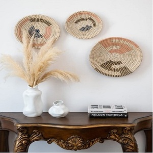 Cheap Price Unique Handcrafted Rattan Seagrass Woven Bamboo Baskets <b>Set</b> <b>of</b> <b>3</b> for Hanging <b>Wall</b> Decor <b>Art</b> Gallery <b>Wall</b> Baskets - Product Image 4