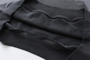 Sudadera con capucha lavada con ácido de algodón 100% en blanco personalizada High Street Series Washing Old Sudadera con capucha de gran tamaño lavada con piedra vintage - Product Image 4