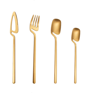 Juego de cubiertos de latón recién llegados con el mejor diseño con acabado dorado espejado perfecto para hoteles, bodas y regalos de inauguración de la casa - Product Image 4