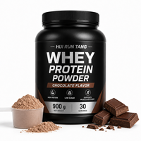 Poudre de protéines de lactosérum au chocolat, marque privée OEM, supplément nutritionnel sportif riche en protéines, 900 g, 30 portions