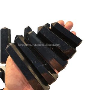 Meilleure vente en gros tour d'obélisque en cristal de tourmaline noire naturelle Style Feng Shui pour la méditation artisanat en pierre semi-précieuse - Product Image 1
