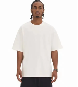 T-shirts pour hommes en coton 100% tricoté, formels, teints unis, poids lourd - Product Image 6