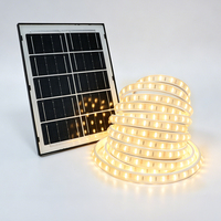 Kit de Bande Lumineuse LED à Double Couleur Alimentée par Énergie Solaire, Éclairage Extérieur Sans Fil, DC12V 2835 1200LEDs 5W 450lm IP65 Dimmable Certifié CE