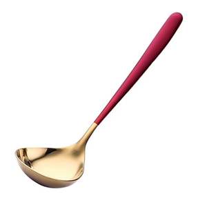 Ensemble d'ustensiles de service en acier inoxydable de style occidental, en métal plaqué or avec poignée marron, meilleure qualité - Product Image 1