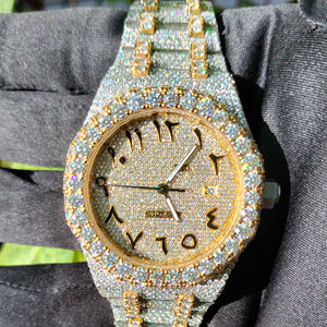 Montres de luxe modernes de 20 mm en acier inoxydable, style élégant hip-hop, cadran en verre mécanique de haute qualité, fenêtre de 41 mm, date automatique - Product Image 1