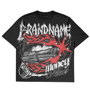 Camiseta de microfibra con cuello redondo y corto con serigrafía personalizada, Camiseta lisa de algodón 100% en blanco para hombre, camiseta personalizada de algodón 100% para hombre - Product Image 5