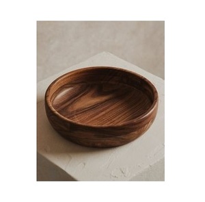 Bol à salade en bois rustique de luxe, fait main, vaisselle de mariage, bol à fruits décoratif, décoration de table à manger - Product Image 1