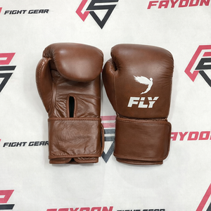 Gants de boxe professionnels en cuir véritable de qualité supérieure, modèle 2026, les plus vendus, avec lacets blancs et argentés - Product Image 6