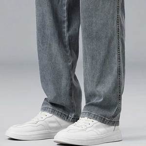 New Street wear Style Quick Dry Men Casual Jeans Custom Design 2025 Newest Design Slim Fit Straight Men Casual Jeans For Sale - Product Image 6