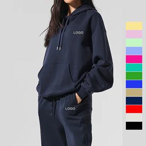 Sudadera con Capucha DUOLLB 2025 para Mujer, Invierno, Color Sólido, Manga Larga, con Bolsillo Delantero, Estilo Hip-Hop Urbano, Talla Grande - Product Image 1