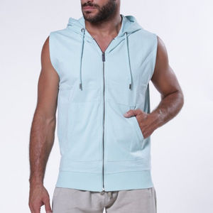 Nouveaux sweats sans manches pour hommes 2025, style tendance, fournis par ODM, en polaire, motif imprimé, mode d'hiver à bas prix - Product Image 4