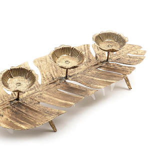 Portavelas con forma de hojas de Metal al por mayor para decorar el hogar festivo hotel restaurante boda Mesa decoración cantidad a granel - Product Image 2