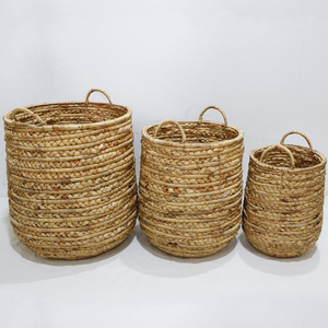 Artex Dong Thap Paniers de rangement écologiques en jacinthe d'eau faits à la main Coffrets cadeaux en osier pour l'organisation de la maison - Product Image 4