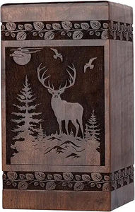 Urnas de cremación de madera modernas de Venta caliente, urnas decorativas para entierro funerario hechas a mano para hombre y mujer a bajo precio - Product Image 5