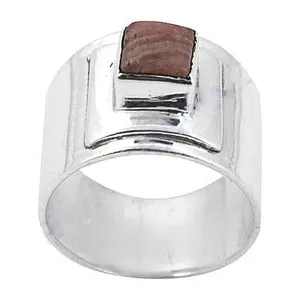 Bague de mode pour femme en argent sterling 925 avec pierre précieuse - Accessoire de bijouterie élégant - Product Image 2