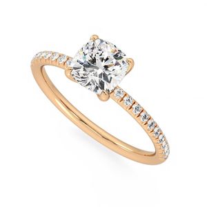 <b>Cushion</b> Cut Diamond Engagement <b>Ring</b> For Women - Product Image 2
