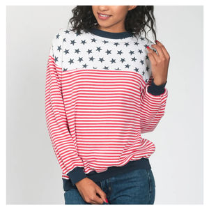 Sweat-shirt pour femme de style premium, imprimé lettres, coupe ample, marque privée, vente en gros, vêtements décontractés pour femme - Product Image 3