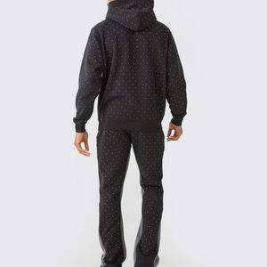 Premium Heavyweight Organic Cotton Hoodie & Pants Fashion Hip Hop Design Solid Color Breathable Customizable Winter Tracksuit - Product Image 5