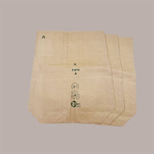 Sacs en papier kraft brun renforcés, type A, capacité 50 L, pour la séparation des aliments ou des déchets, surface gaufrée, lot de 10 - Product Image 1