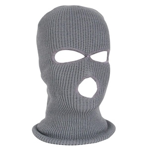 Pasamontañas de tamaño personalizado, mascarilla de esquí de punto de 3 agujeros, cubierta de cara completa cálida de acrílico para invierno - Product Image 1