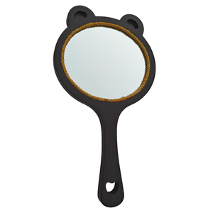 Espejo de Mano con Forma de Panda Adorable y Duradero, con Marco y Detalles Rústicos de Yute, Ideal para Maquillaje y Viajes - Product Image 1