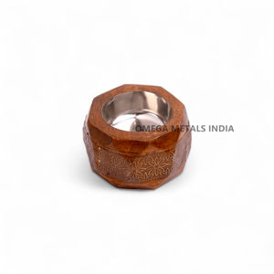 Quemador de Incienso de Metal y Madera, Porta Incienso Bakhoor, Tamaño Pequeño, Decoración Árabe para el Hogar, Artículo de Regalo, Exportador Mayorista, Fabricante - Product Image 4