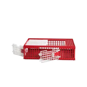 Wholesale Excellent Quality 3 Doors Crate Box Plastic Thickened Foldable Poultry Carrier Cage