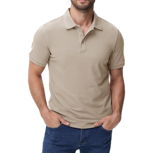 Chemise pour homme Signature, tissu piqué uni, ODM, respirant, toucher doux, flux d'air, mouvement flexible, confort quotidien, coupe moderne - Product Image 1