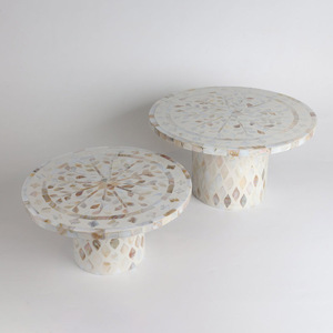 Présentoir de luxe en nacre pour gâteaux MOP incrustation présentoirs pour desserts gastronomiques - Product Image 5
