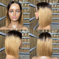Proveedor Mayorista de Pelucas Vietnamitas, Peluca de Cabello Natural Color Piano, Peluca de Cabello Humano Liso SDD de 8 Pulgadas 2X6